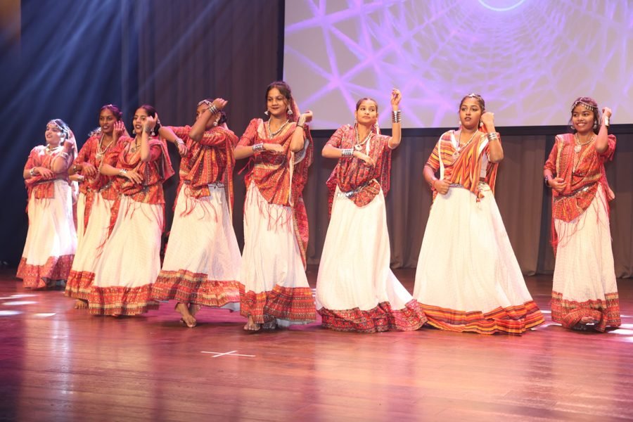 Folk dance stage performance