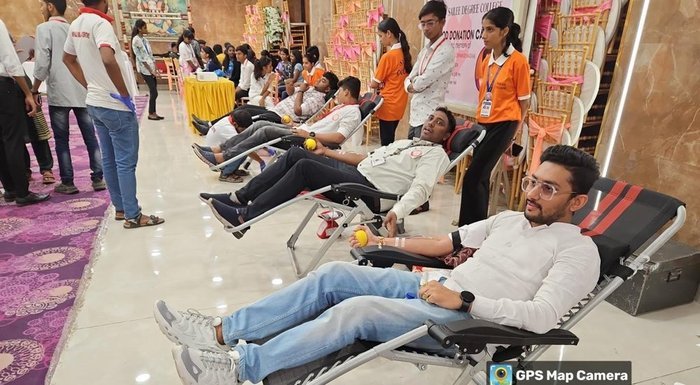 NCC blood donation camp at Sailee Degree College